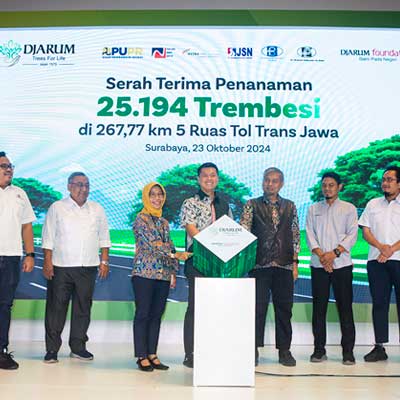 Dukung Pembangunan Berkelanjutan di Jalan Tol, Djarum Trees For Life Tanam 25.194 Trembesi